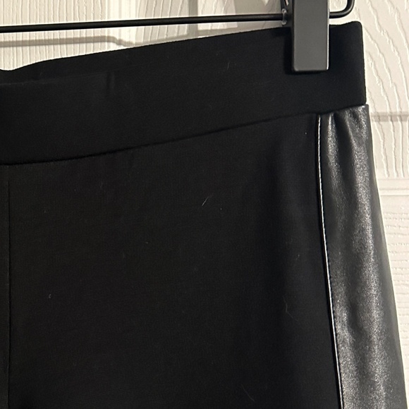 Cache Black Stretch Pants with Faux Leather Side Panels – Size 4 (NWT, $98 MSRP) - Picture 3 of 5